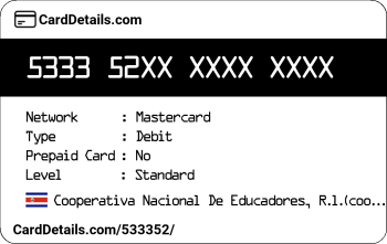 Card Details: 533352