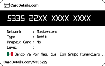 Card Details: 533522