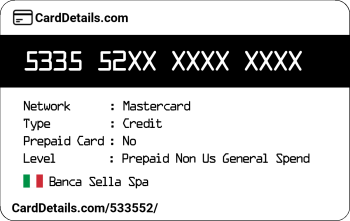 Card Details: 533552