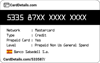 Card Details: 533587