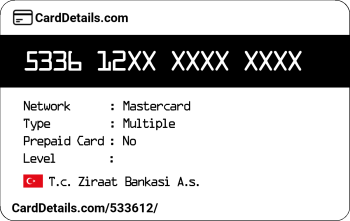 Card Details: 533612