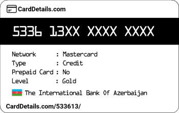 Card Details: 533613