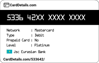 Card Details: 533642