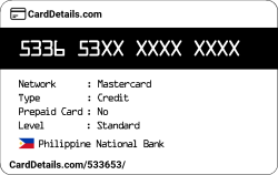 Card Details: 533653