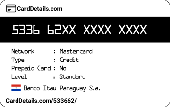 Card Details: 533662