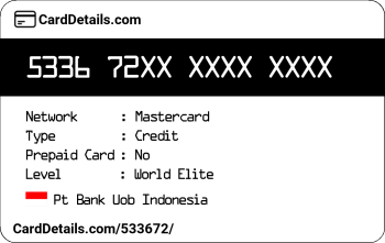 Card Details: 533672