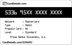 Card Details: 533695