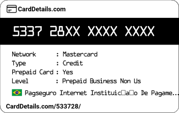 Card Details: 533728