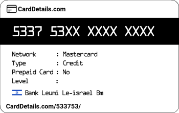 Card Details: 533753