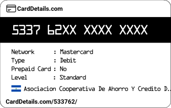 Card Details: 533762