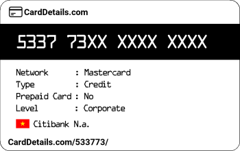 Card Details: 533773