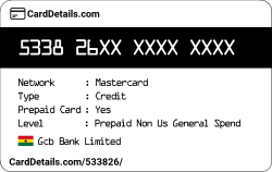 Card Details: 533826