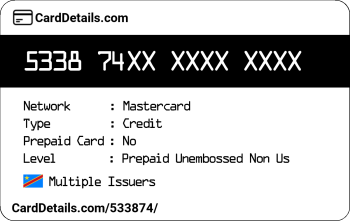 Card Details: 533874