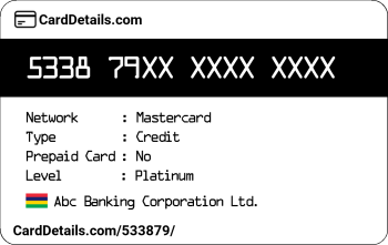 Card Details: 533879