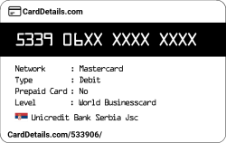 Card Details: 533906