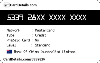 Card Details: 533928