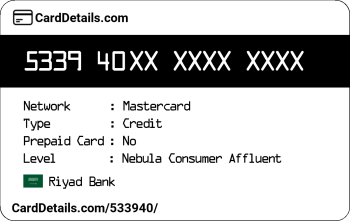 Card Details: 533940