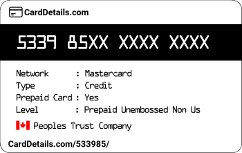 Card Details: 533985