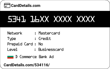 Card Details: 534116