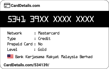 Card Details: 534139