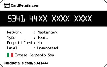 Card Details: 534144