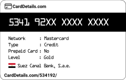 Card Details: 534192