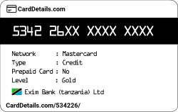 Card Details: 534226