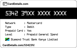 Card Details: 534239
