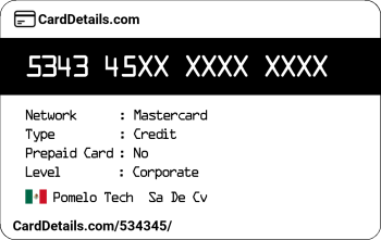 Card Details: 534345