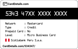 Card Details: 534347
