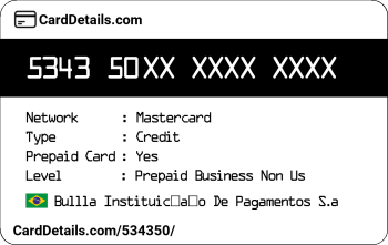 Card Details: 534350