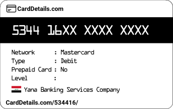 Card Details: 534416