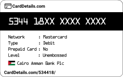Card Details: 534418