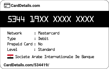 Card Details: 534419