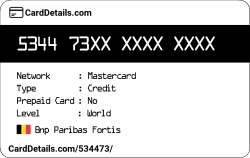 Card Details: 534473