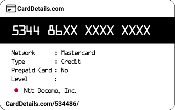 Card Details: 534486