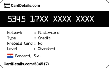 Card Details: 534517