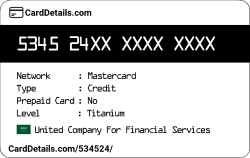Card Details: 534524