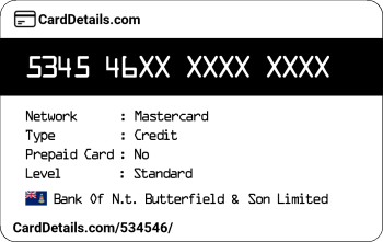 Card Details: 534546
