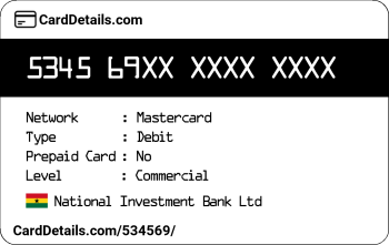 Card Details: 534569