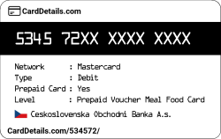 Card Details: 534572