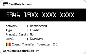 Card Details: 534619