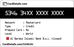 Card Details: 534634