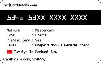 Card Details: 534653