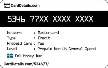 Card Details: 534677
