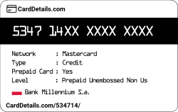 Card Details: 534714