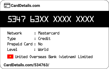 Card Details: 534763