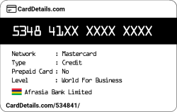 Card Details: 534841