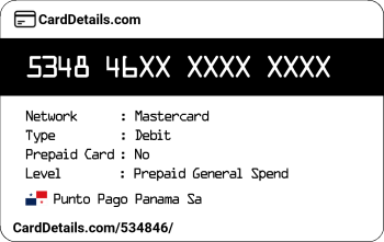 Card Details: 534846