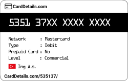 Card Details: 535137